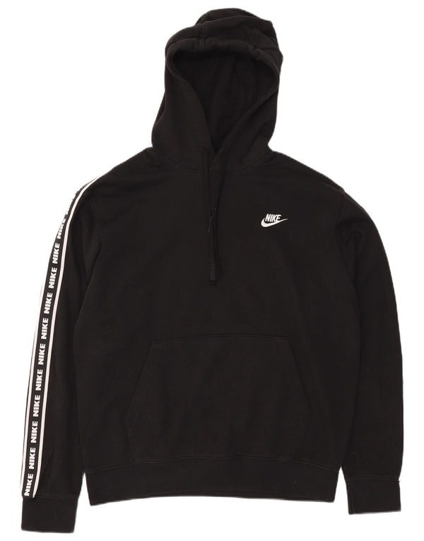 Nike Pull à capuche graphique en coton noir moyen pour homme