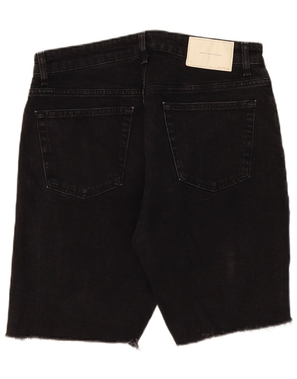 Zara Short en jean pour homme EU 42 Large W32 Noir