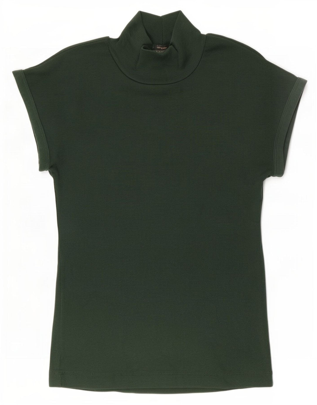 Zara Femme T-Shirt Top UK 12 Vert Moyen