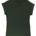 Zara Femme T-Shirt Top UK 12 Vert Moyen