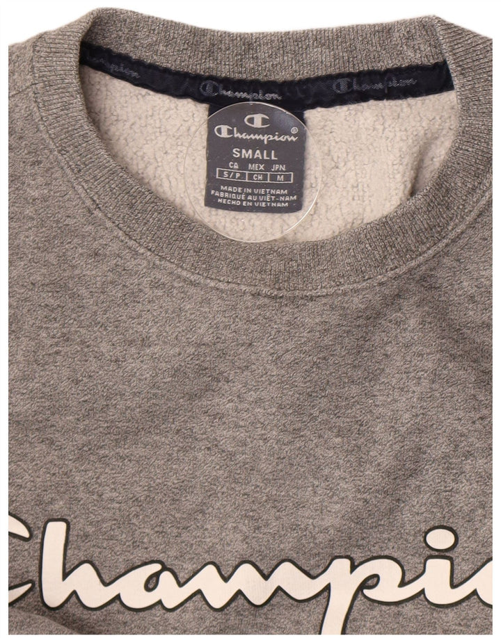 Champion Sweat-shirt surdimensionné graphique pour femme UK 10 Petit Gris