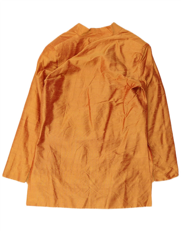 Blunauta Veste Blazer 1 Bouton Femme IT 44 Soie Orange Moyen