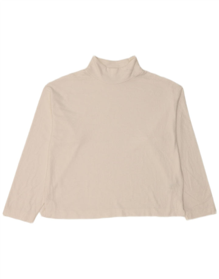 Marks & Spencer Haut à manches longues pour femme UK 12 Medium Blanc Polyester