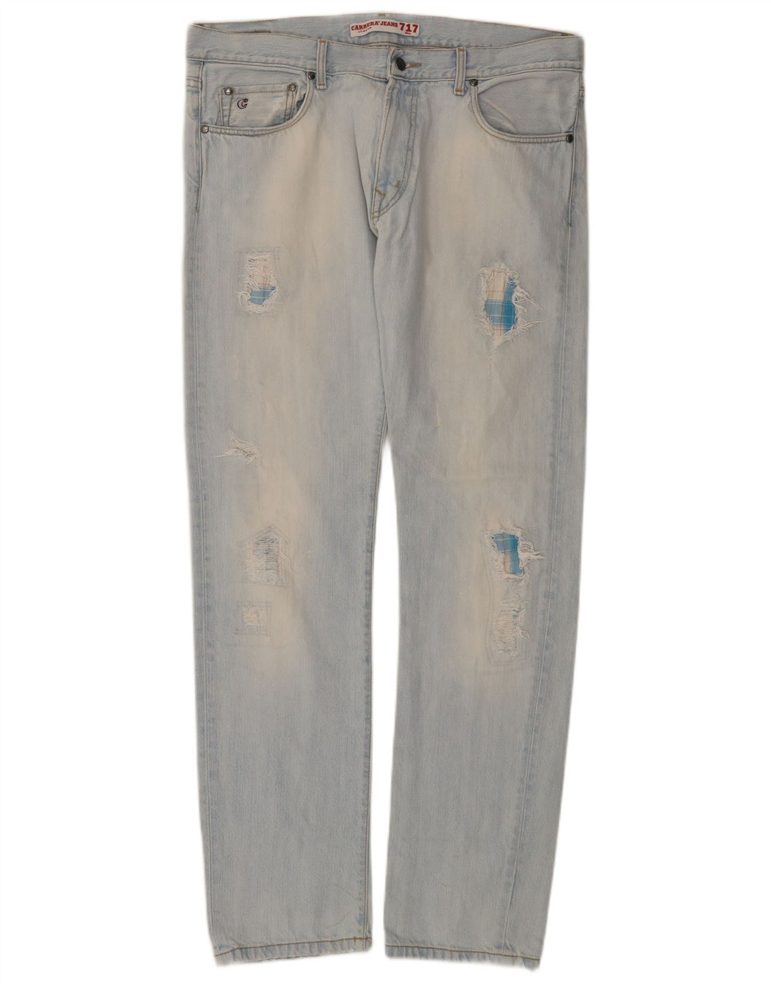 CARRERA Jean Slim 717 vieilli pour homme IT 52 XL W36 L34 Bleu Coton