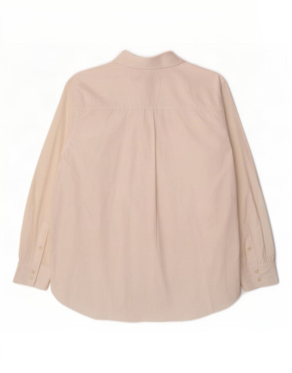 Benetton Surchemise Femme UK 14 Coton Blanc Moyen