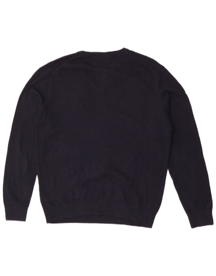 Lacoste Homme Col V Pull Pull Taille 5 Grande Laine Bleu Marine