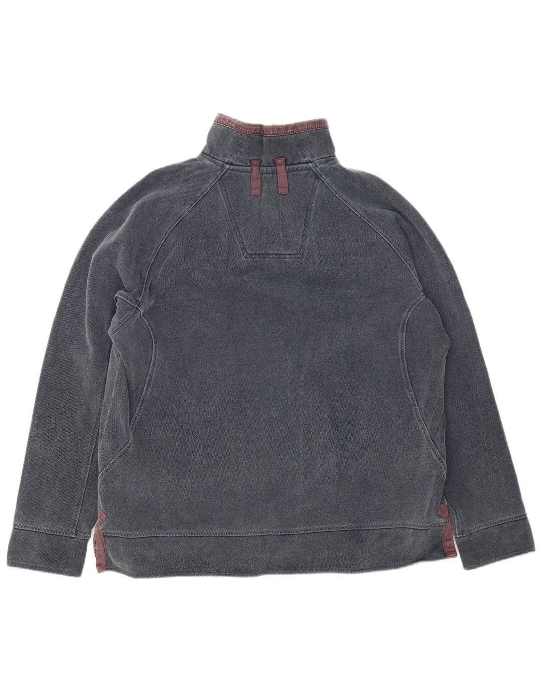 FAT FACE Sweat-shirt à col zippé pour homme, grand, gris, coton