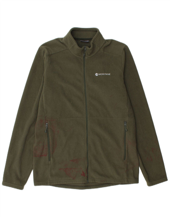 Montane Veste polaire pour homme UK 36 Small Kaki Polyester
