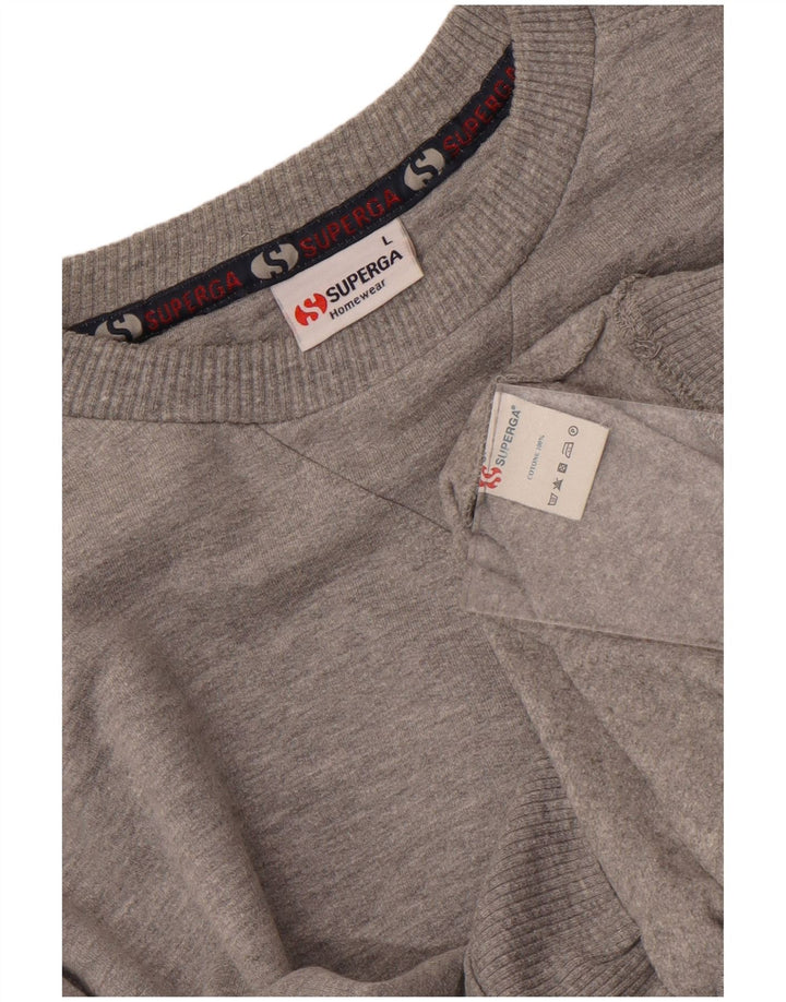 Superga Sweat-Shirt Homme Grand Gris Moucheté Coton
