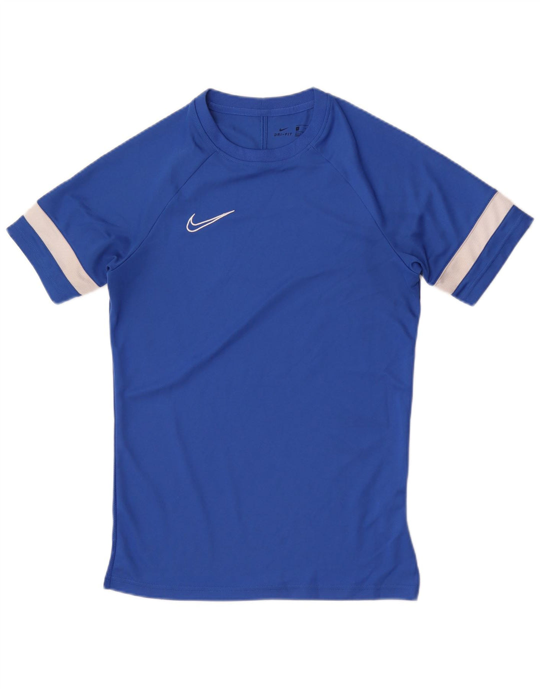 NIKE Hommes Dri Fit T-Shirt Haut Petit Bleu Colorblock Polyester