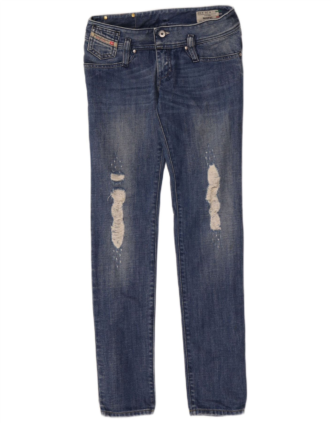 Diesel Jean Slim Matic Femme W26 L32 Bleu Coton