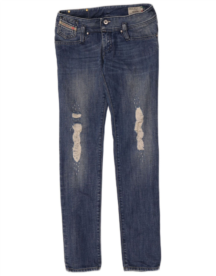 Diesel Jean Slim Matic Femme W26 L32 Bleu Coton