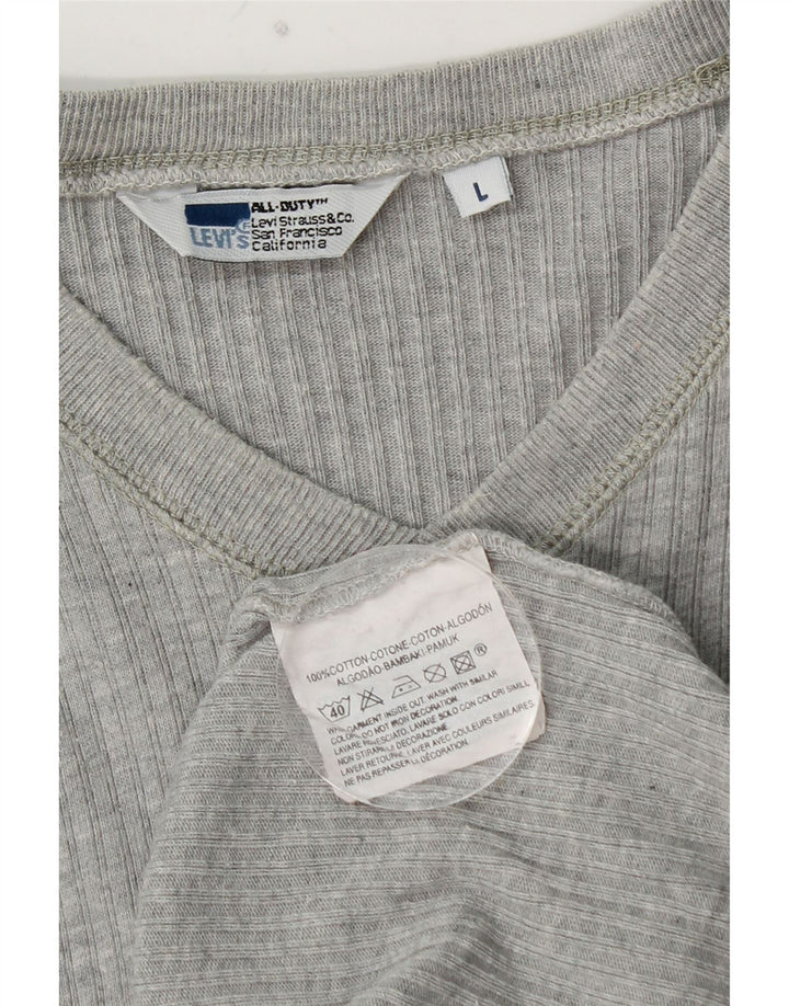 LEVI'S Haut à manches longues pour hommes en coton gris moyen