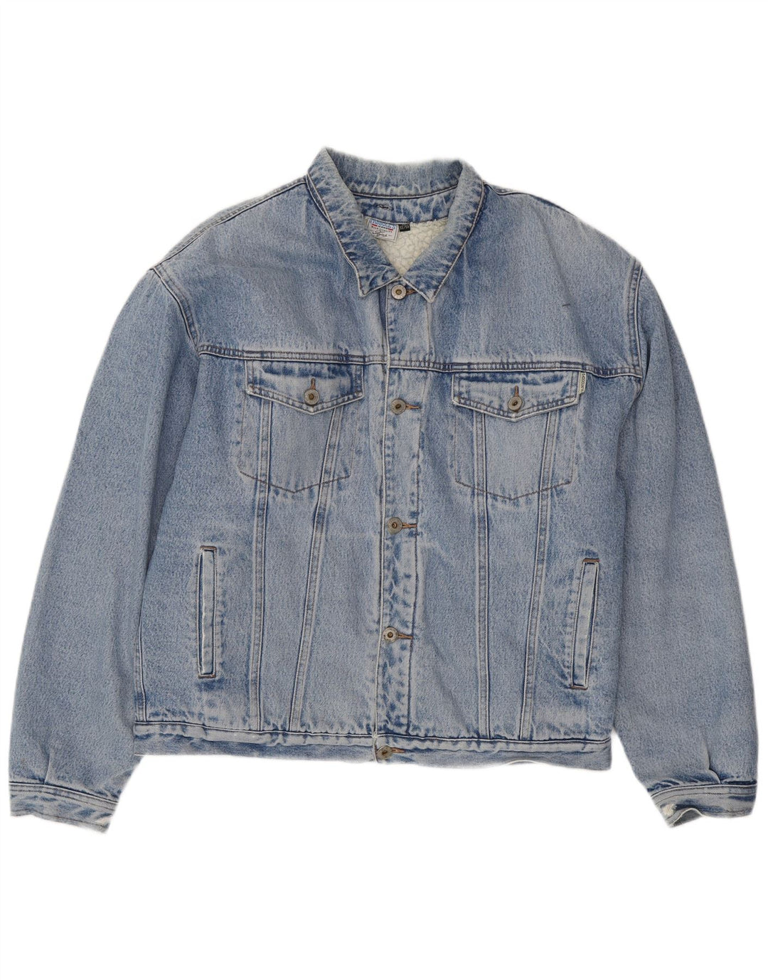 Paddock's Veste en Jean Sherpa Homme IT 52/54 XL Bleu Coton