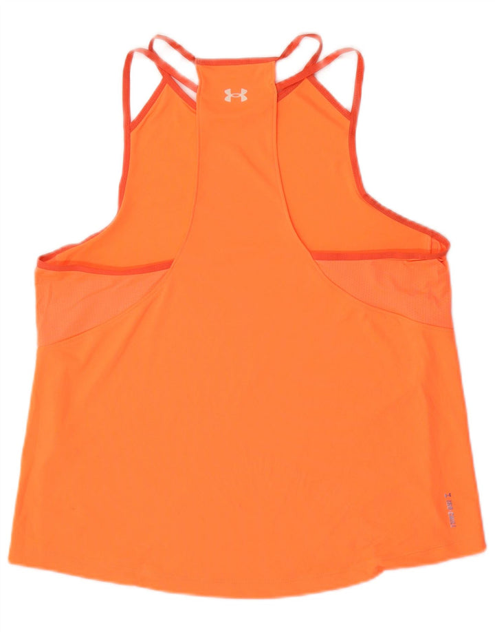 Under Armour Débardeur Femme UK 14 Large Orange Polyester