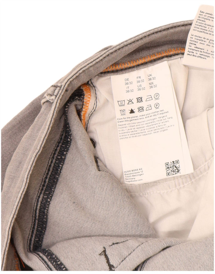 Hugo Boss Jean droit W36 L30 gris coton homme