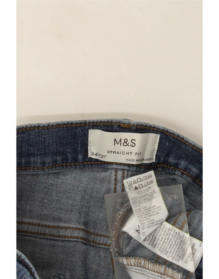 Marks & Spencer Jean droit homme W34 L31 bleu coton