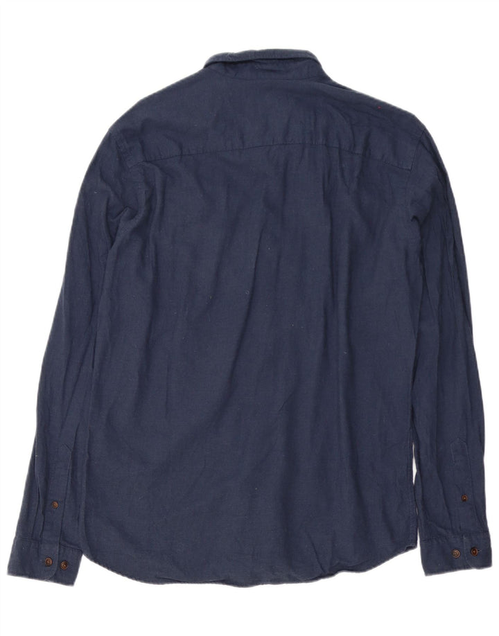 Jack & Jones Chemise Homme Bleu Marine Moyen Coton