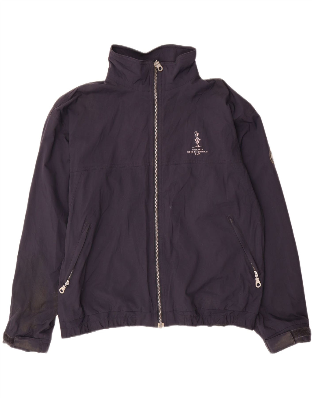 MURPHY & NYE Veste de pluie coupe ample pour homme UK 38 Bleu marine moyen Nylon