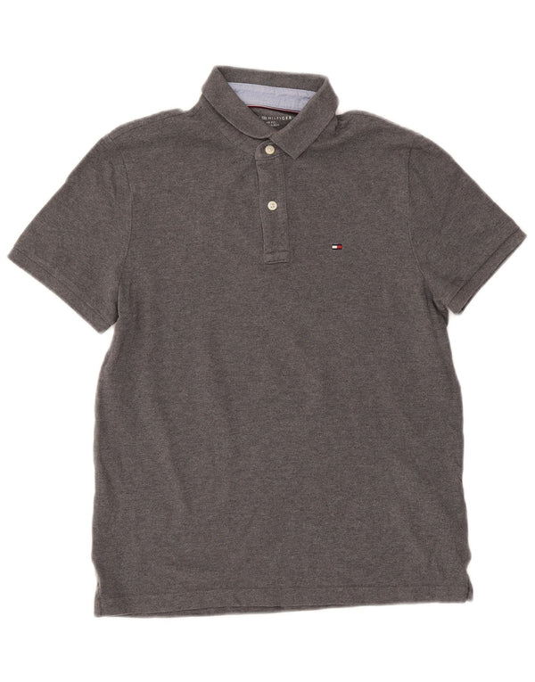 Tommy Hilfiger Polo Regular Fit Homme Petit Gris Coton