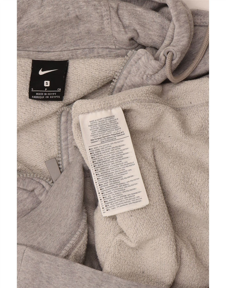 Nike Pull à capuche zippé pour homme Petit coton moucheté gris