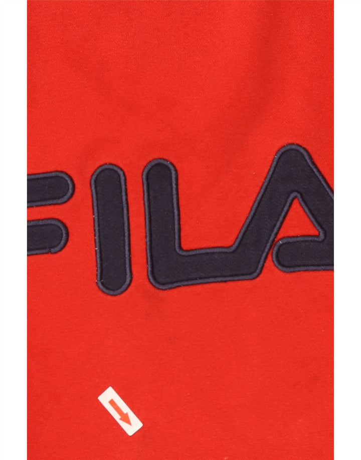 Fila Homme Graphic Sweatshirt Jumper Petit Rouge Coton