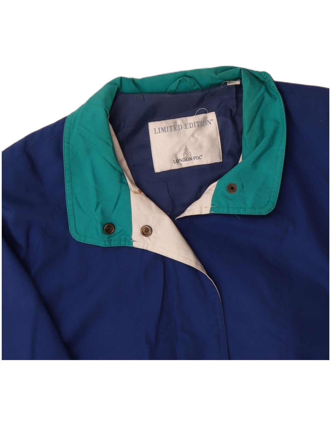 LONDON FOG Veste coupe-vent pour femme UK 20 2XL Bleu Colourblock