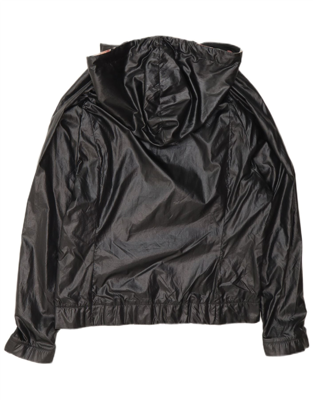 Adidas Veste de pluie surdimensionnée à capuche pour femme UK 8 Small Noir Polyamide