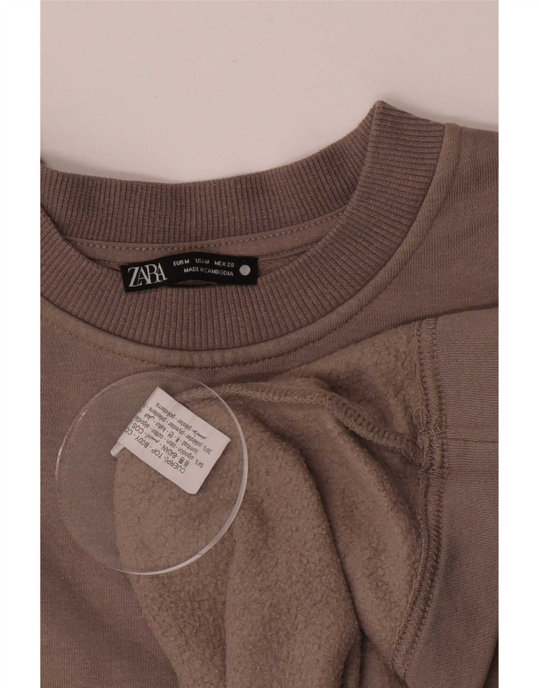 Zara Sweat-shirt pour femme UK 44 en coton gris moyen