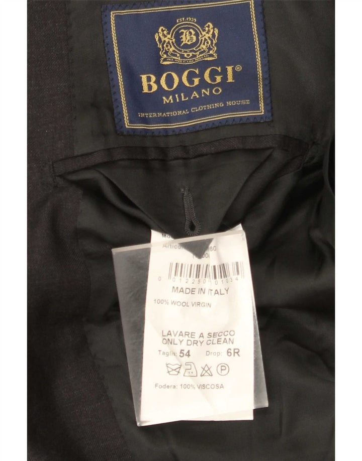 Boggi Milano Veste Blazer 3 Boutons Homme IT 54 2XL Gris Laine