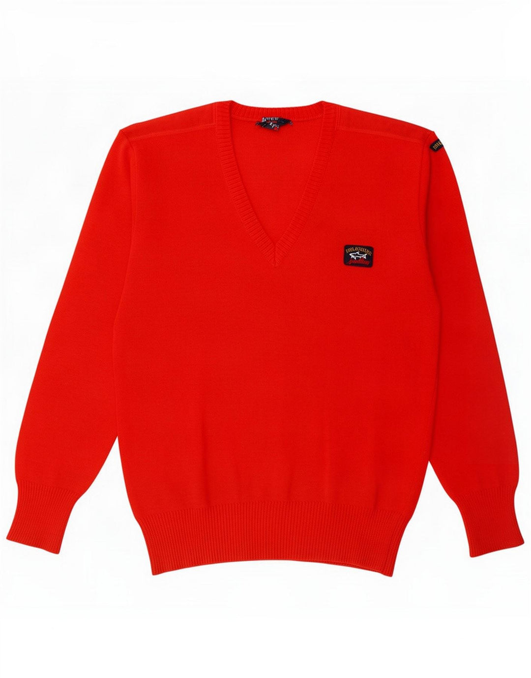 Paul & Shark Pull col en V pour homme Petite laine rouge