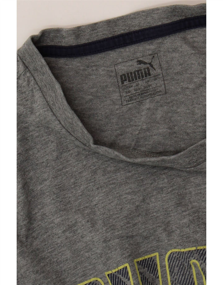 PUMA T-shirt graphique pour hommes, grand, gris