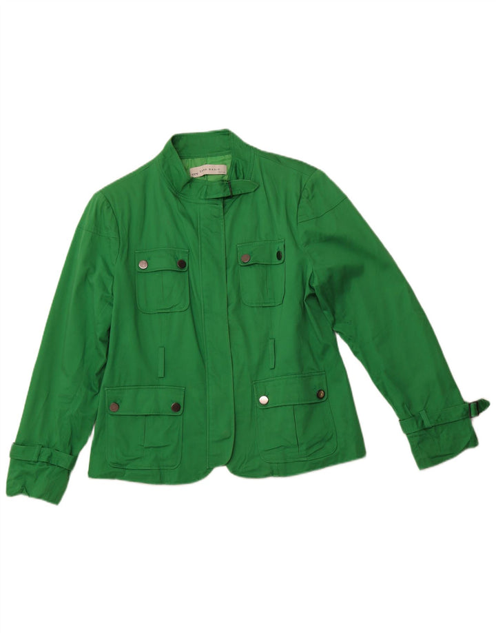 Veste utilitaire femme ZARA UK 18 XL coton vert