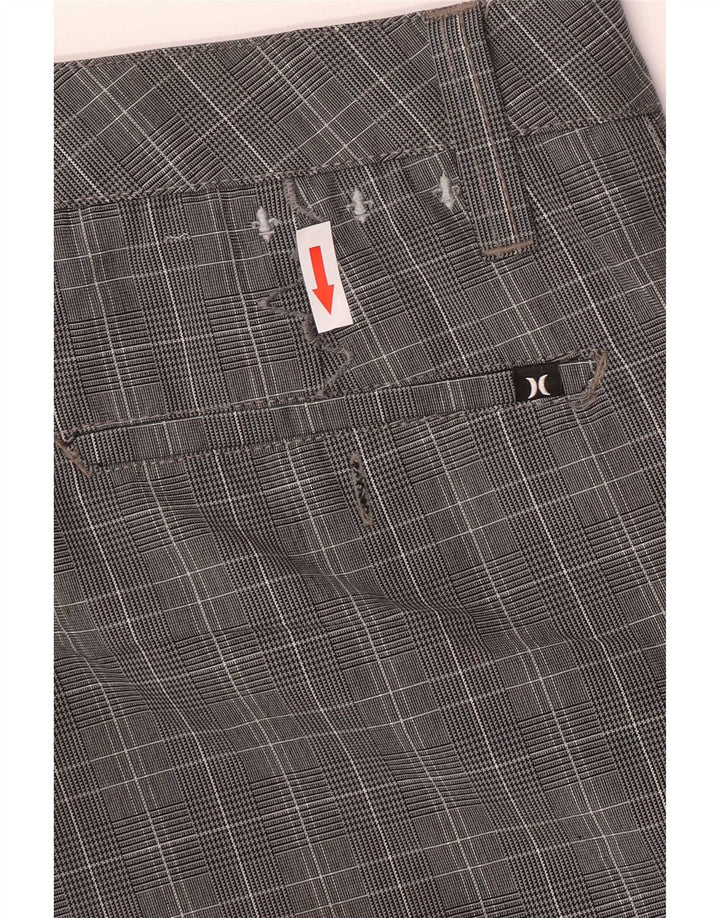 Hurley Short Cargo Homme Moyen W30 Gris Carreaux Polyester