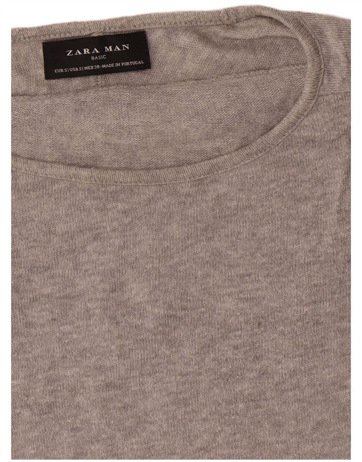 Zara Pull Col Bateau Homme Petit Gris Moucheté