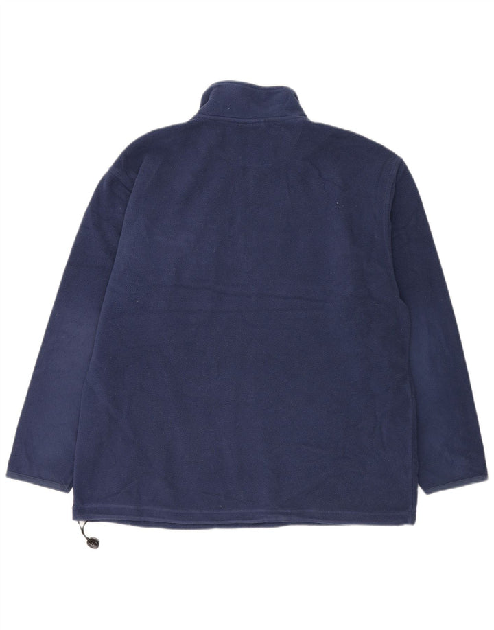 Marks & Spencer Pull Polaire Blue Harbor Zip Neck Homme Bleu Marine Moyen