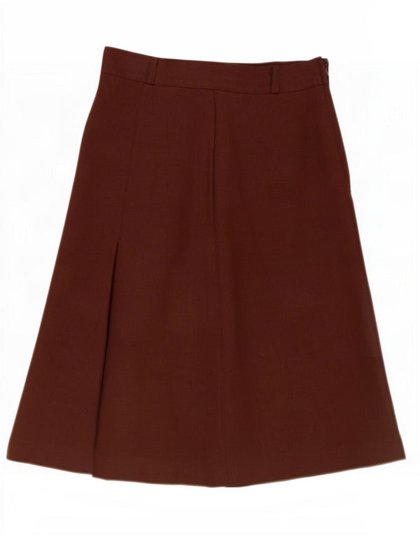 Jupe Midi Femme Vintage IT 44 Moyen W28 Marron