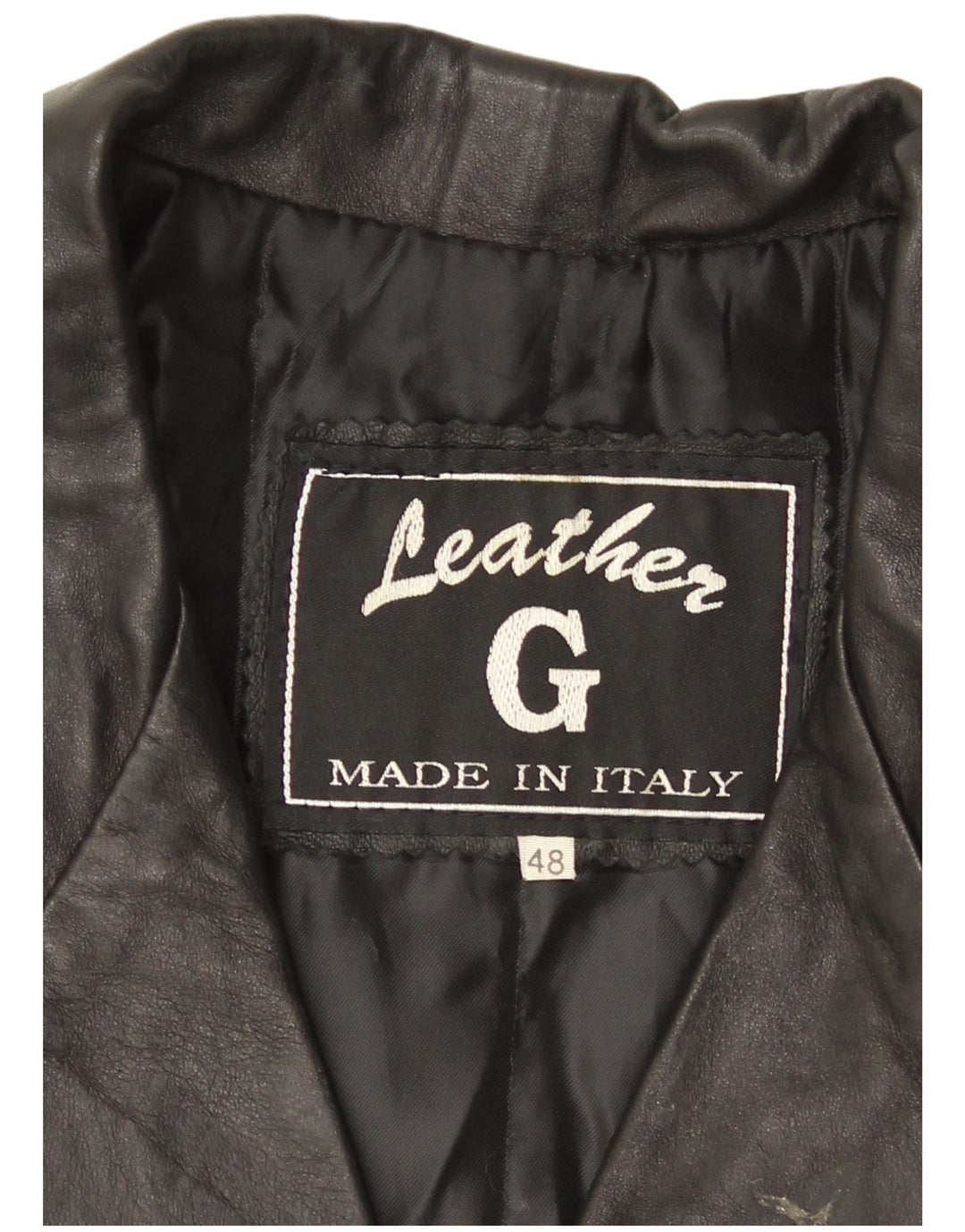 Veste en cuir femme vintage IT 48 XL Cuir noir