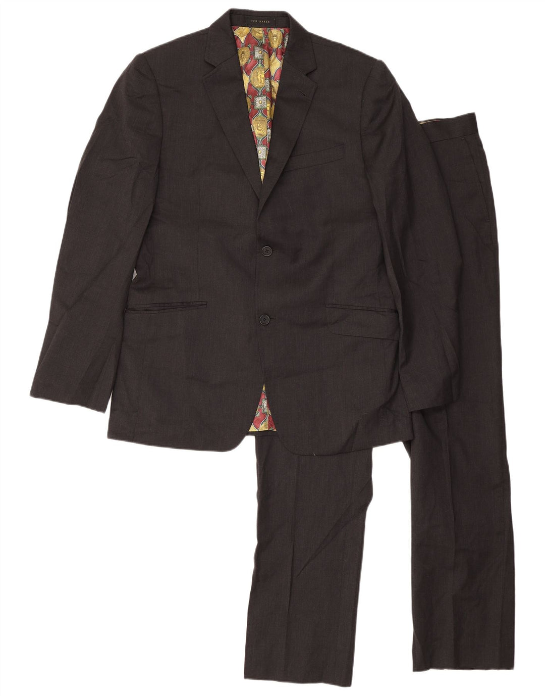 Ted Baker Costume 2 pièces pour homme à 2 boutons UK 40 Large W34 L31 Gris Laine