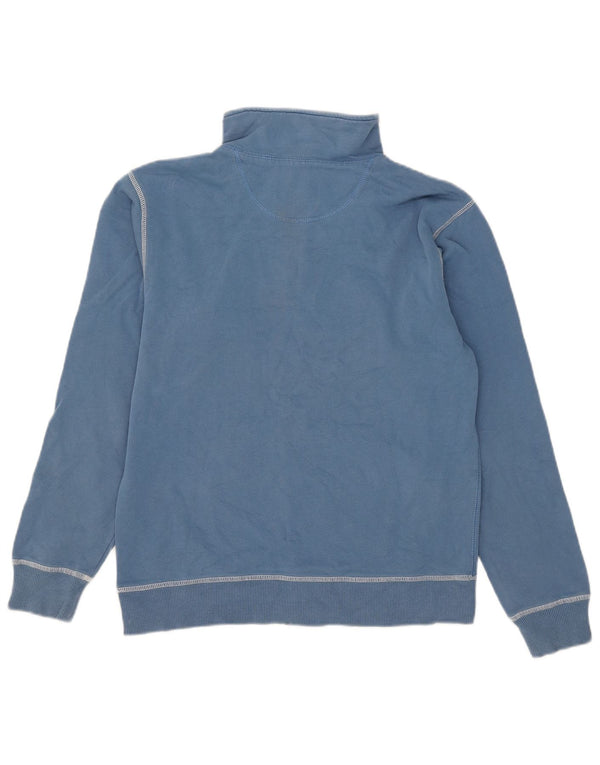 Champion Sweat-shirt à col zippé pour femme UK 14 Bleu moyen Coton