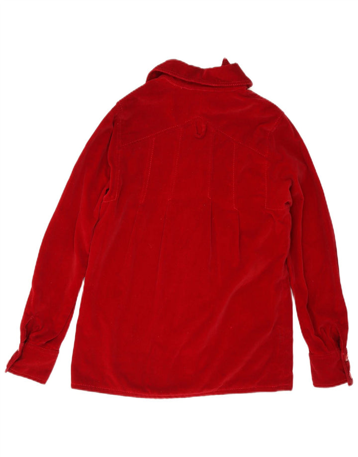 Dotti Didit Chemise en velours pour femme UK 8 Small Rouge