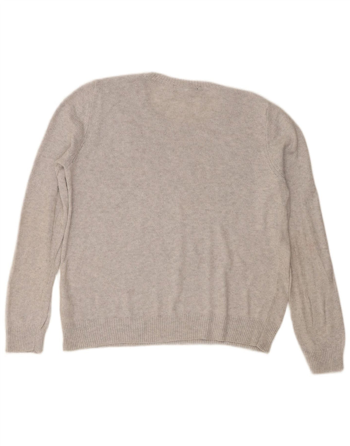 Marks & Spencer Pull à col rond pour femme UK 14 Gris moyen Noël