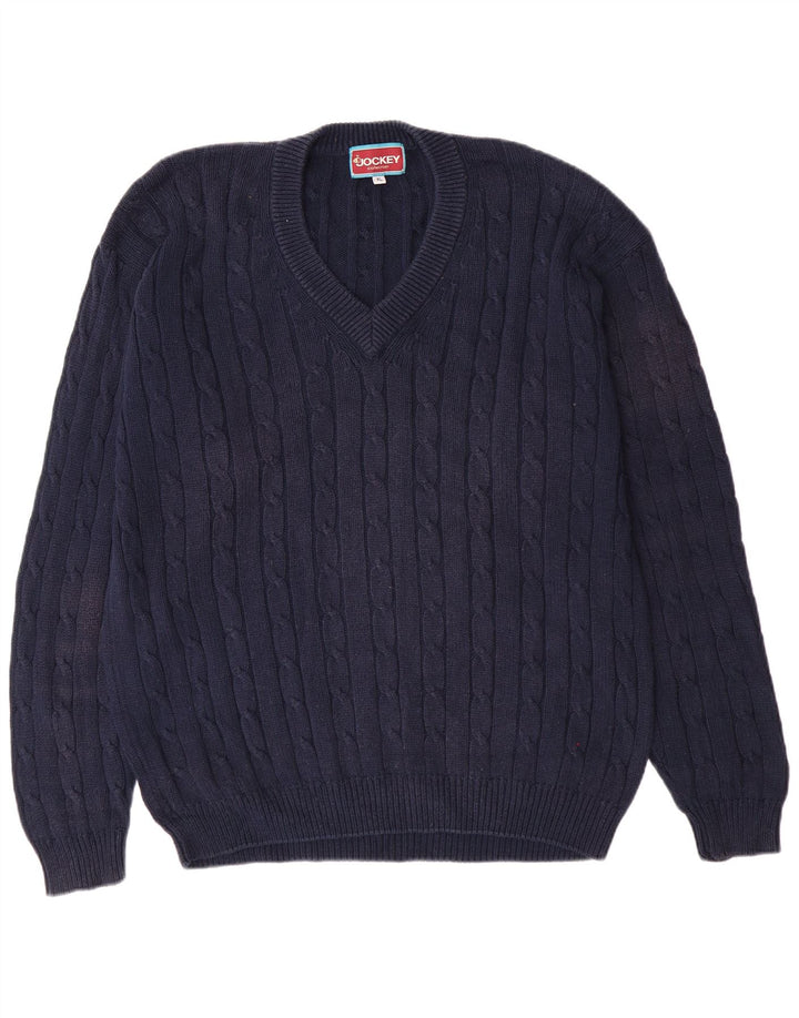 Jockey Pull Col V Homme XL Bleu Marine Coton