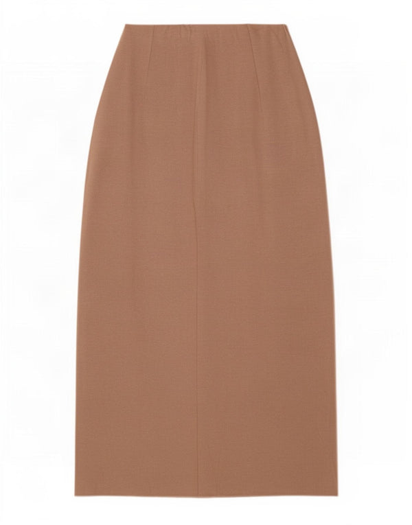 Zara Femme Jupe Midi Taille Haute Large W30 Coton Beige