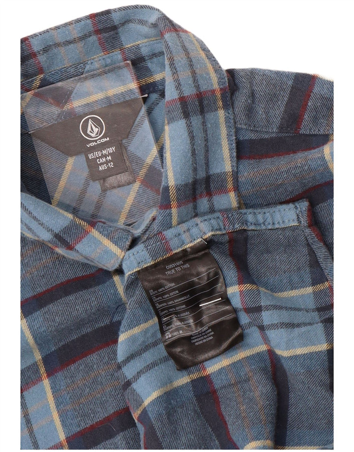 Volcom Chemise en flanelle pour garçon 9-10 ans en coton à carreaux bleu