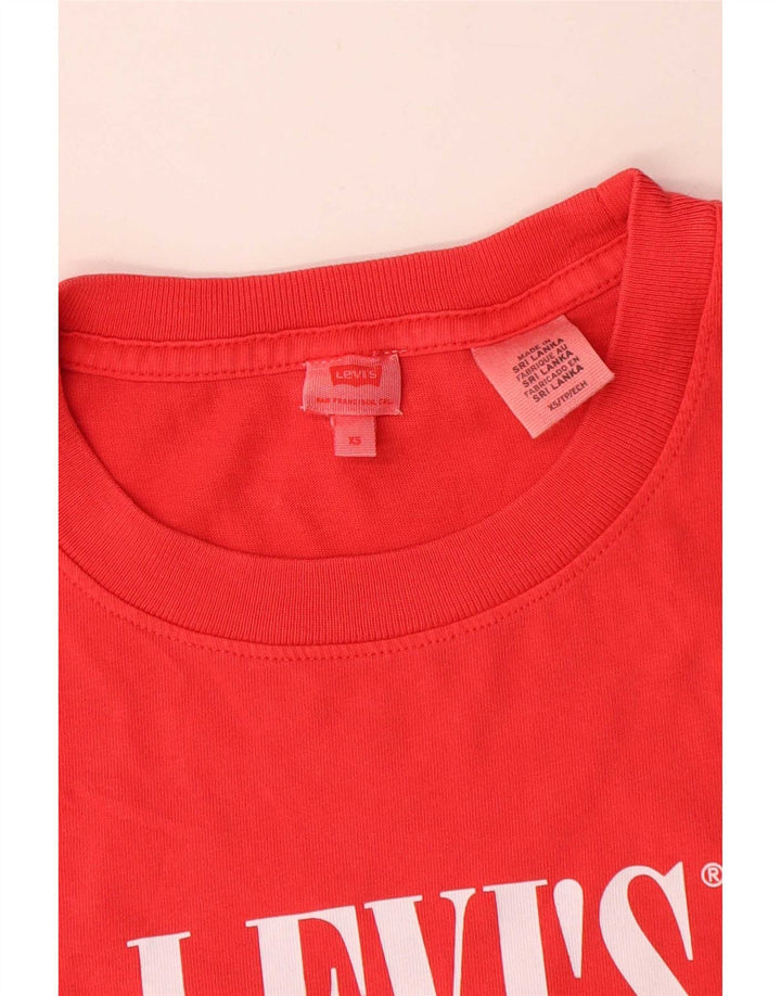 Levi's T-Shirt Oversize Graphique Femme UK 6 XS Rouge