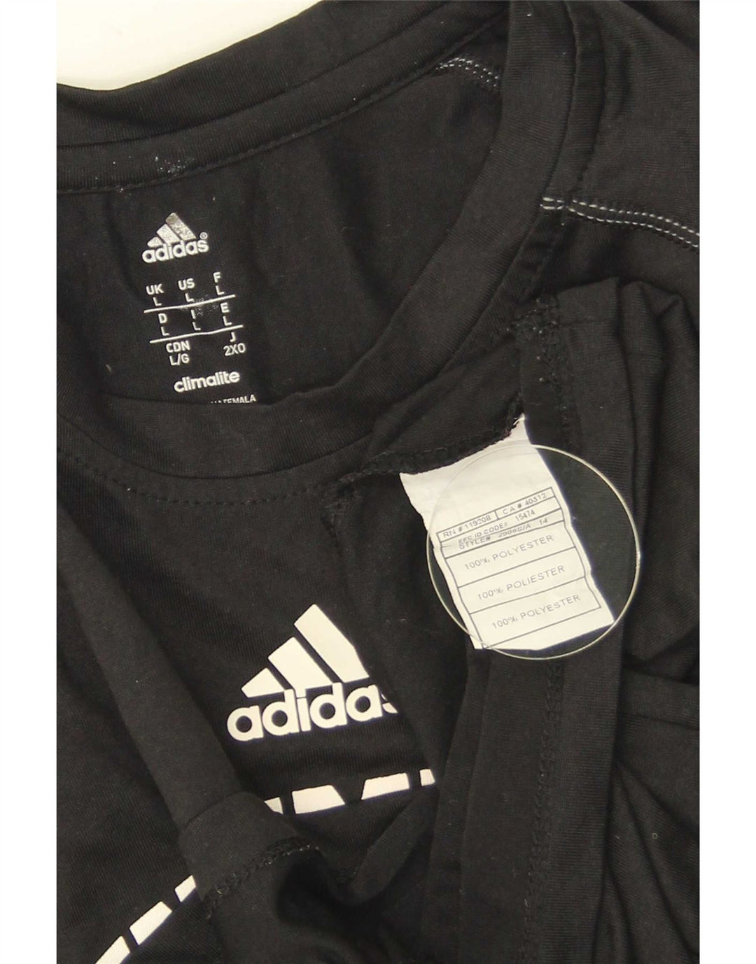 Adidas Mens UNC Pembroke Graphic T-Shirt Top Large Noir Polyester