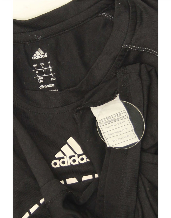 Adidas Mens UNC Pembroke Graphic T-Shirt Top Large Noir Polyester
