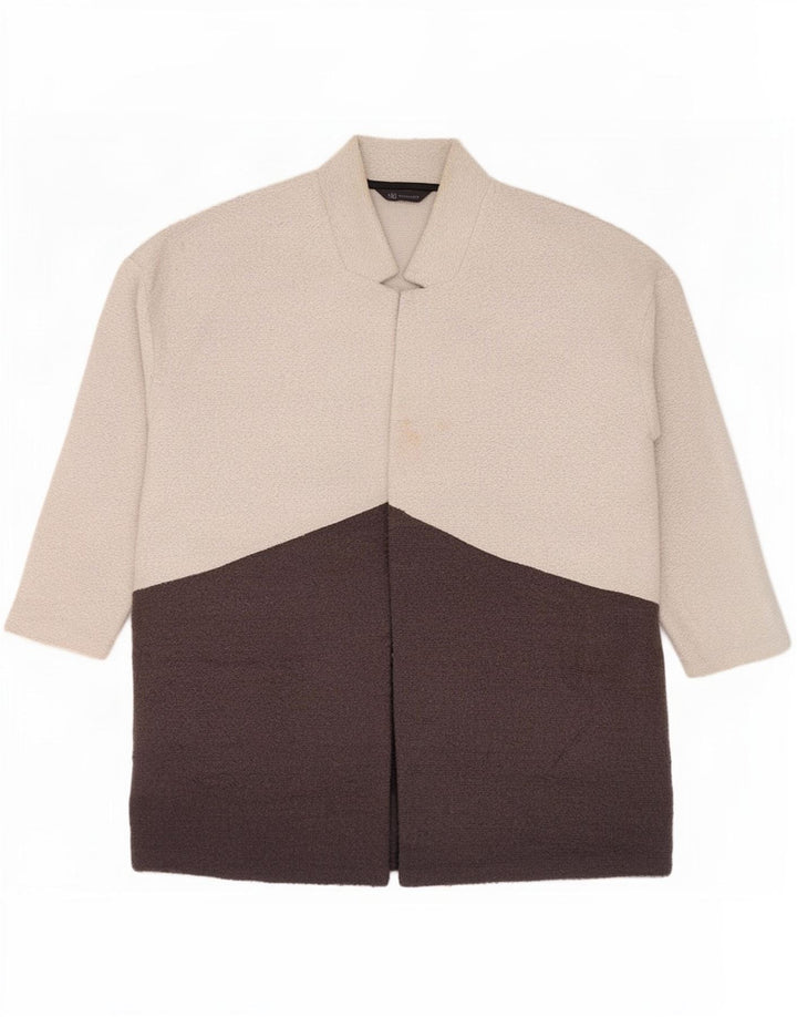 Marks & Spencer Manteau ouvert pour femme UK 20 2XL Gris Colorblock Polyester