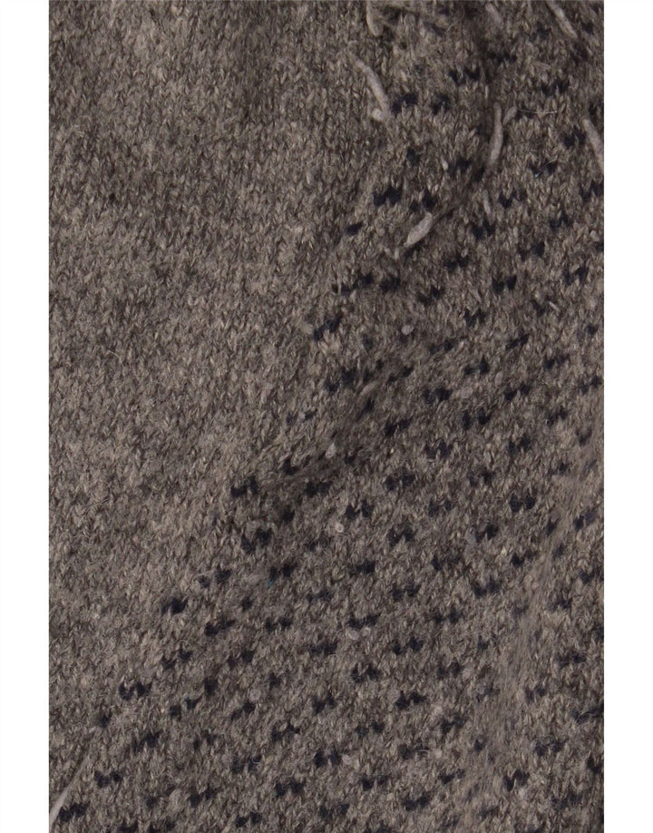 White Stuff Pull Col Ras du Cou XL Homme Gris Laine d'Agneau Pois